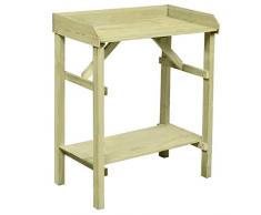 vidaXL Pflanztisch Arbeitstisch Gärtnertisch Hochwertiges Kiefernholz 75×40×90cm
