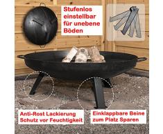 Köhko Feuerschale Ø 79 cm - Beine Anti-Rost lackiert - einstellbare und abnehmbare Beine 41005