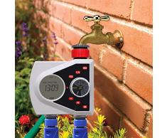Aqualin Bewässerungsuhr mit Zwei Auslässen Garten Bewässerungscomputer Bewässerungssystem Automatische Wasser Zeitschaltuhr