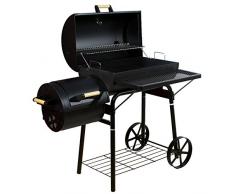 Smoker BBQ Grill Grillwagen Holzkohlegrill Kamingrill XL 32 kg
