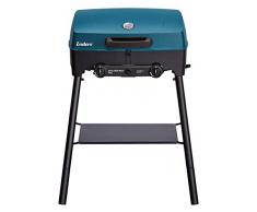 Enders Camping Gasgrill EXPLORER NEXT PRO, Aluguss-Deckel, Grill-Thermometer, Grillen-, Kochen-, Backen Funktion, 2 Brenner Edelstahl, kleiner Balkon-Picknick-Camping-Grill, Aluguss-Grillwanne #2102