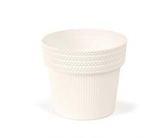 Lamela Übertöpf Pola Jumper | Durchmesser 16cm, Höhe: 14cm | Farbe: Beige | Blumentopf für Blumen und Pflanzen | Vanage Kunststoff Pflanzkübel