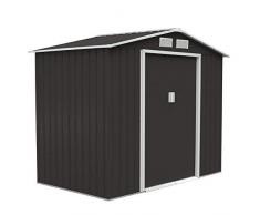 SVITA S200 XXL Metall Gerätehaus 277x191x192cm Geräteschuppen Garten Schuppen Gartenhaus Satteldach (Anthrazit)