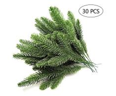 Speed Sell Eu 156 30pcs 10.24x3.94 Inches Künstlich Kiefer Filialen Grüne Blätter Nadel Girlande Grün Pflanzen Kiefer Nadeln für Girlande Kranz Weihnachten Verzierung und Heim Garten
