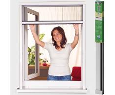 easy life Alu Insektenschutz-Rollo greenLINE für Fenster 80 x 130 cm in Weiß Fliegengitter-Rollo Aluminium + Fiberglas kürzbar