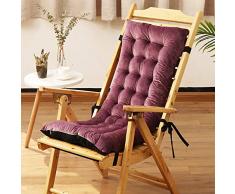 AISHANG Schaukelstuhl Kissen Gepolsterte Sitz Auflage Hochlehner Auflage Lange Sessel Kopfstütze Liegesessel Stuhl Garten Lounge Matte Matratze 125x50x10cm,B