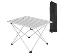 WOLTU Alu Campingtisch klappbar Falttisch mit Tragetasche, Aluminium Reisetisch, leichte Alu Tisch 56 * 46 * 40cm, tragbar für Camping Garten Balkon