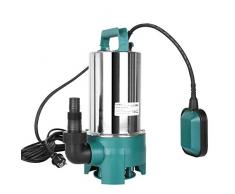 FIXKIT Schmutzwasserpumpe Tauchpumpe(1100 W 20000 l/h max. Förderhöhe 9m Fremdkörper bis 35 mm Schwimmerschalter Edelstahl Kunststoff)