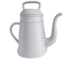 Gießkanne Lungo Kunststoff creme- weiß Kaffeepott- Look Inhalt 12 Liter