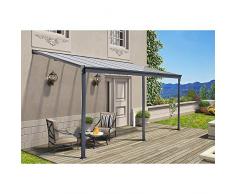 Home Deluxe - Terrassenüberdachung anthrazit - Maße: 557 x 303 x 226/278 cm - Inkl. komplettem Zubehör - verschiedene Größen