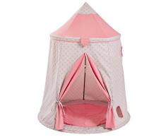 Howa Spielzelt / Spielhaus Sterne rosa / grau incl. Bodenmatte