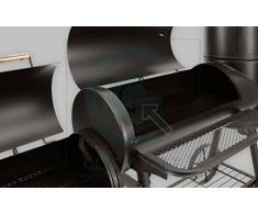 DRULINE 130kg Profi Smoker BBQ Grill Grillwagen Holzkohle 3-5mm Stahl Vertikal Haube