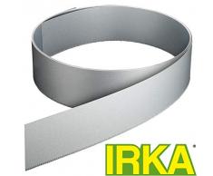 IRKA Rasenkantenband Alu/Zink Metall 15 cm hoch Rasenkante mit Versteifungskante Beeteinfassung 10 Meter