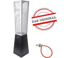 ACTIVA Terrassenheizstrahler Gas, Pyramide Tower 220 cm, Heizpilz Flammenheizer Terrassenheizer