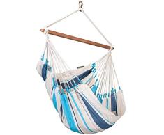 LA SIESTA - Caribena Aqua Blue - Hängestuhl Basic aus Baumwolle