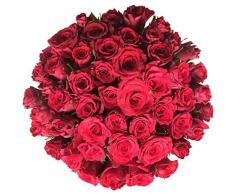 Großer Blumenstrauß XXL mit 50 roten Rosen