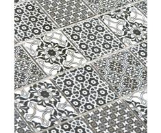 Keramik Mosaikfliesen Daymion Retrooptik Blau Braun Wandverkleidung Badfliesen Bad Mosaikstein Natursteinfliesen Fu/ßbodenfliesen Dekorative Fliesen Dekor
