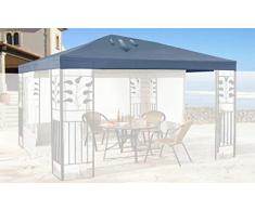 QUICK STAR Ersatzdach für Blätter Pavillon 3x3m Pavillondach Grau Ersatzbezug