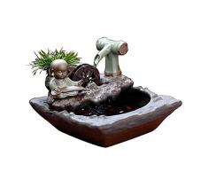 ANXWA Zimmerbrunnen Glücklich Kleine Aquarium Wasser Ornamente Wohnzimmer Brunnen Tisch Brunnen Büro Dekoration Buddha Brunnen Indoor Und Outdoor Tisch Brunnen-9 8 * 8 2 * 6 7 Zoll