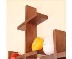 GH Ornamente Braun Braun Multilaterale Pavillon Massivholz Modernen Minimalistischen Europäischen Kreative Wand Mahagoni Möbel Ornamente