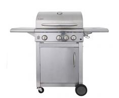 Tepro Gasgrill Wellington, 3 Edelstahlbrenner je 3,22 kW, 1 Seitenbrenner, Leistung 3,51 kW, Grillfläche: ca. 58,3 x 40,8 cm | 57 x 131,8 x 116,5 cm, 3135