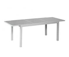 MERXX Garten Ausziehtisch Monza mit Glasplatte 120(180)x90 cm