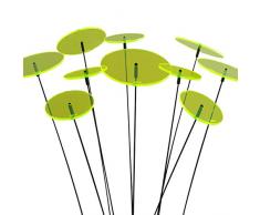 SUNPLAY Sonnenfänger-Scheiben in GRÜN, 10 Stück im Set, 5 Stück à 7 cm und 5 Stück à 10 cm Durchmesser + 35 cm Schwingstäbe