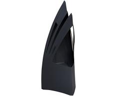 dobar 35432 Gartenofen, Großer Design GartenkaminSydney, Terrassenofen aus Metall Stahl, 48 x 41 x 110 cm, schwarz