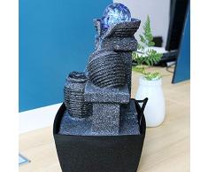 ZYP Tischplattenbrunnen, Feng Shui Kugel-Wasser-Brunnen-Moderne einfache Geschenke glückliche Tischplattendekoration 20 * 15.5 * 27.5cm
