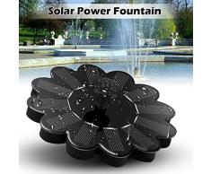 BonTime Solarbetriebener Brunnen, schwimmender Panel-Pool Solarenergie-Brunnen Gartenlandschaft Garten Teichbewässerung