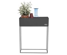 Wohaga® Pflanzkasten Verona Blumenständer, Metall, 55x20xH70cm, Grau - Blumenkasten Pflanzenkasten Blumenkasten Hochbeet Balkonkasten