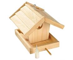 Wiemann Lehrmittel Futterhaus für Vögel - Bausatz für Kinder aus unbehandeltem Holz mit kindgerechtem Holzhammer, Leim und Dübeln