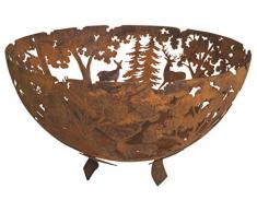 Feuerschale halbrund, Metall