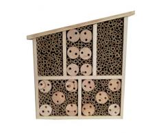 Dehner Natura Insektenhotel Osmia, ca. 32 x 9 x 30 cm, Kiefern-, Tannenholz/Bambus/Sperrholz, natur