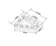 JFG RACING Motorrad CNC Hinten Bremspedal Trittplatte Ersatz Für K.T.M 125 150 250 300 350 450 500 SX SXF EXC EXCF XC XCW XCF 2016-2018
