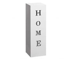Gartenfreude Home Deko Säule Hauseingang Garten Windlicht Podest Blumensäule 16 x 16 x 50 cm weiß