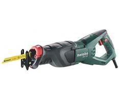 Metabo 606177500 Säbelsage SSE 1100 | + Sägeblatt Holz/Metall, Kunststoffkoffer | Softgrip Handgriff / Vario-Elektronik / Arretierfunktion (Nennaufnahmeleistung 1100 W / Sägeblatthub: 28 mm / 3.9 kg)