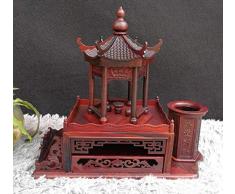 DQQQ Tierskulpturen für die Hauptstatue Pavillon Stifthalter Visitenkartenbox Set Massivholz Geschenkdekorationen