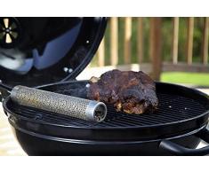 Plai 30cm Smoker Pipe Edelstahl, Räucher Röhre, Räuchern auf dem Grill, Intensiv Rauch, Räucherbox, Smoker Tube, Pellet Tube
