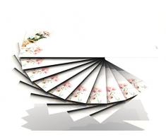 10er-Set Bedruckte Briefumschläge Frühlingsstrauß DIN-Lang Blumen Pastell Frühling,