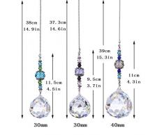 H&D kristall Prismenkugel Regenbogen Maker Glas Fenster Sonnenfänger, 3 Stück