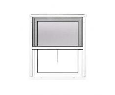 jarolift 4 in 1 Zanzara Insektenschutzrollo Insektenschutz Fenster Alurahmen, 70 x 130 cm (B x H), weiß