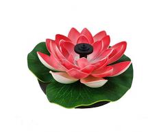 FairOnly Solarbetriebener Lotus-Form-Brunnen ohne Lampe Pfirsichblüte