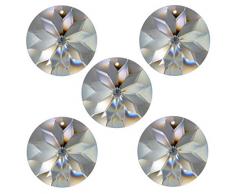5x Regenbogenkristall Rivoli Sonne Ø 45mm Crystal 30% PbO ~ Fengshui Suncatcher