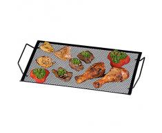 Grill-Tablett BBQ Grilltablett Grillauflage Holzkohlen Elektro Gas Zubehör Rost