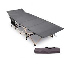 REDCAMP 71x190cm Klappar Camping Bett für Erwachsene, Faltbar Klappbett Feldbett Campingbett für Outdoor Garten Innen, 226 kg Belastbar, Blau