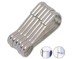 Suithink 40 Stück 5,1 cm Edelstahl Fahnenmast Clip Haken Flaggenmast Zubehör für Flagge, Schlüsselanhänger, Kleiderleine