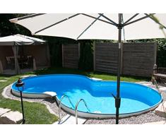 Waterman Achtformpool Becken-Set 150 cm Tiefe (SW:0,8 IH:0,6) 725 x 460 x 150 cm