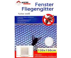 4x Fenster Fliegennetz | Fliegengitter | Mückenschutz | Mückengitter 130x150cm