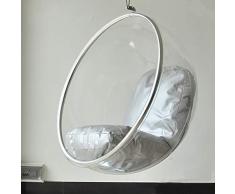 SMGPYHWYP Hängestuhl, Transparente Acrylmaterial, Kreative Möbel Balkon Schaukelstuhl, Lässigblase Stuhl, Effektiv Entlasten Arbeitsmüdigkeit, Lager 150Kg